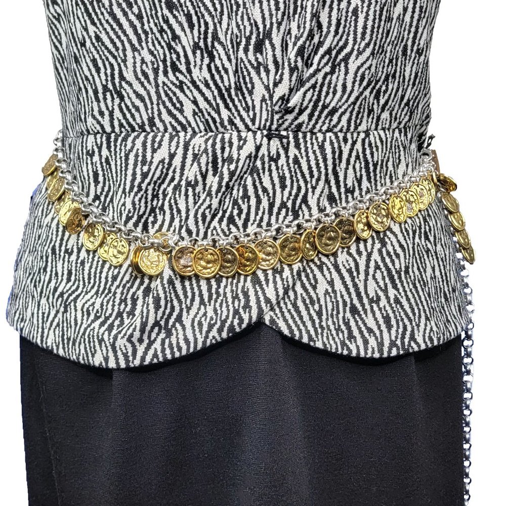 Lizou Antique Gold Coin Belly Dancer Belt NWT